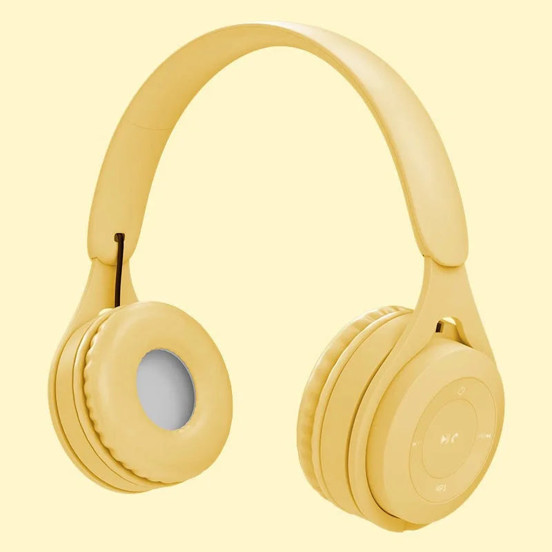 Kids Macaron Wireless Bluetooth Headphones – Stereo, Built-in Mic, Foldable | AKT TECH