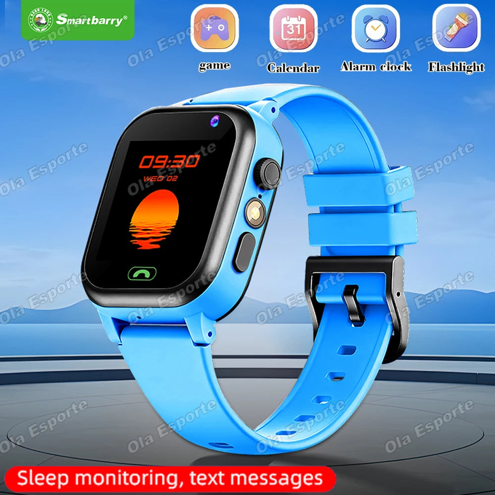 4G SIM Card Kids Smartwatch LBS GPS Positioning Wireless Calling Smart Watch USB Charging Sports Watches For Children 2026 New