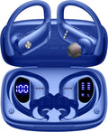 Ear Buds Wireless Earbuds Bluetooth Headphones with 80H Playtime LED Display Case, Over-Ear Hook with Mic, Stereo Sound