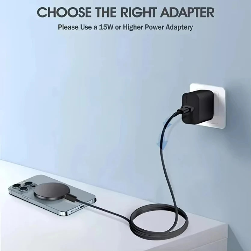 15W Magnetic Wireless Charger Pad – Fast Charging Station for iPhone & AirPods