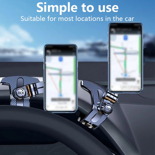 Universal Car Mount Phone Holder – 360° Rotation Dashboard & Windshield Stand
