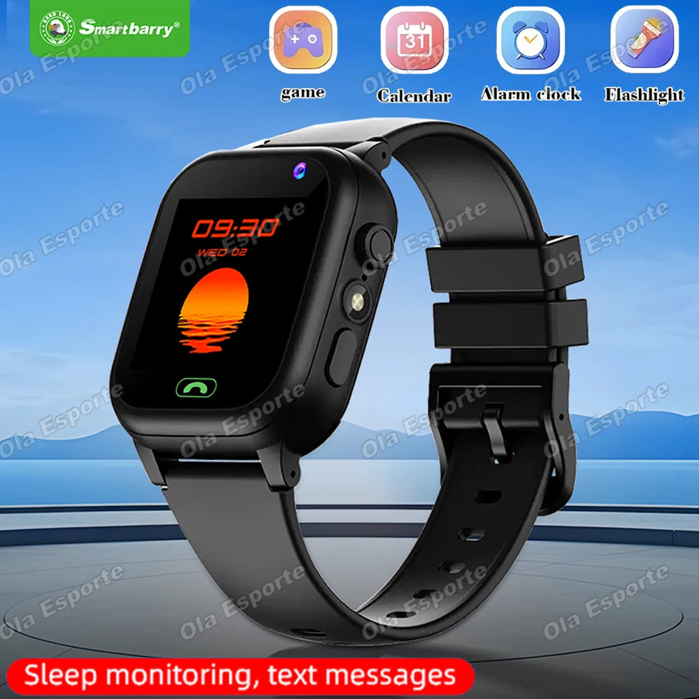 4G SIM Card Kids Smartwatch LBS GPS Positioning Wireless Calling Smart Watch USB Charging Sports Watches For Children 2026 New