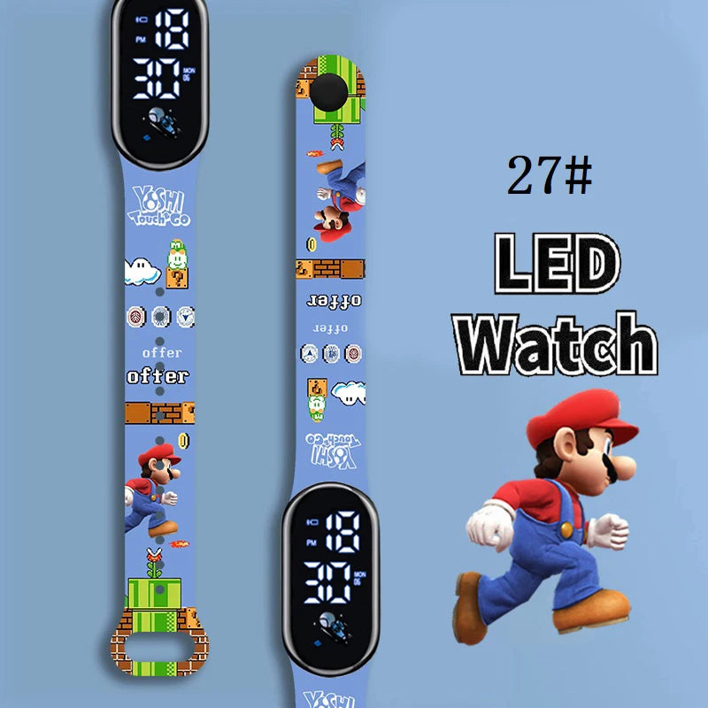 Kids LED Watch Touch Control Digital Watch Silicone Strap Waterproof Sport Wristwatch for Boys Girls Children Birthday Gift