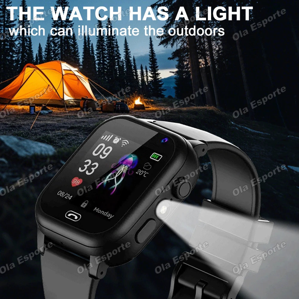 4G SIM Card Kids Smartwatch LBS GPS Positioning Wireless Calling Smart Watch USB Charging Sports Watches For Children 2026 New