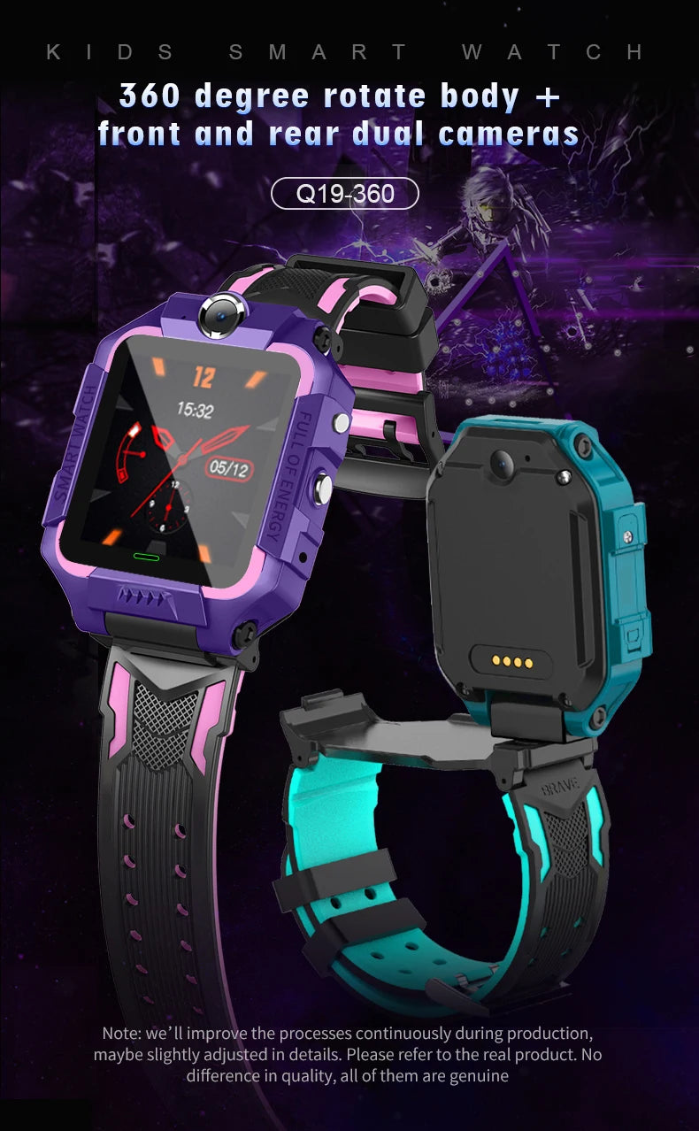Kids SOS Smartwatch – SIM Card, Dual Camera, LBS Tracking, IP67 Waterproof | AKT TECH