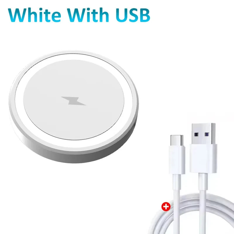 15W Magnetic Wireless Charger Pad – Fast Charging Station for iPhone & AirPods